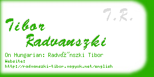 tibor radvanszki business card